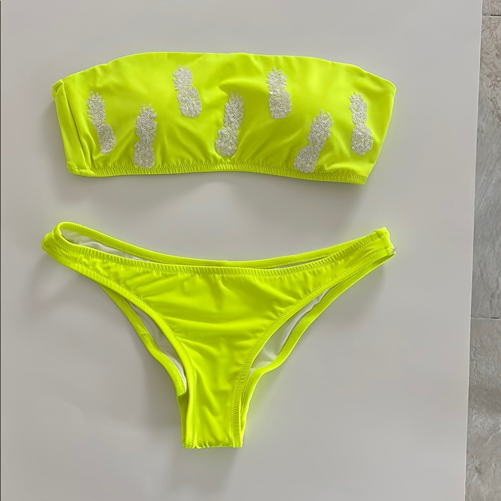 Neon Yellow Swim Set